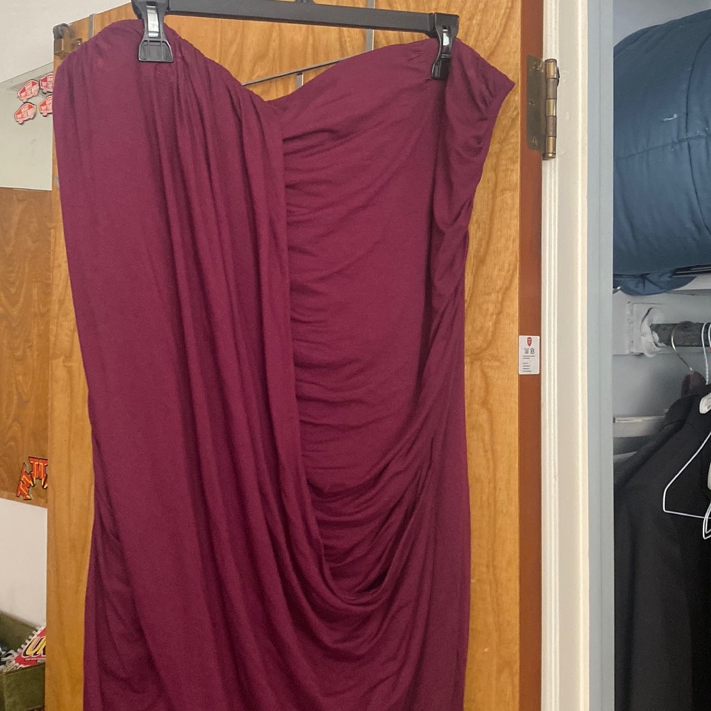 Eloquii Draped Wrap Skirt- Wine